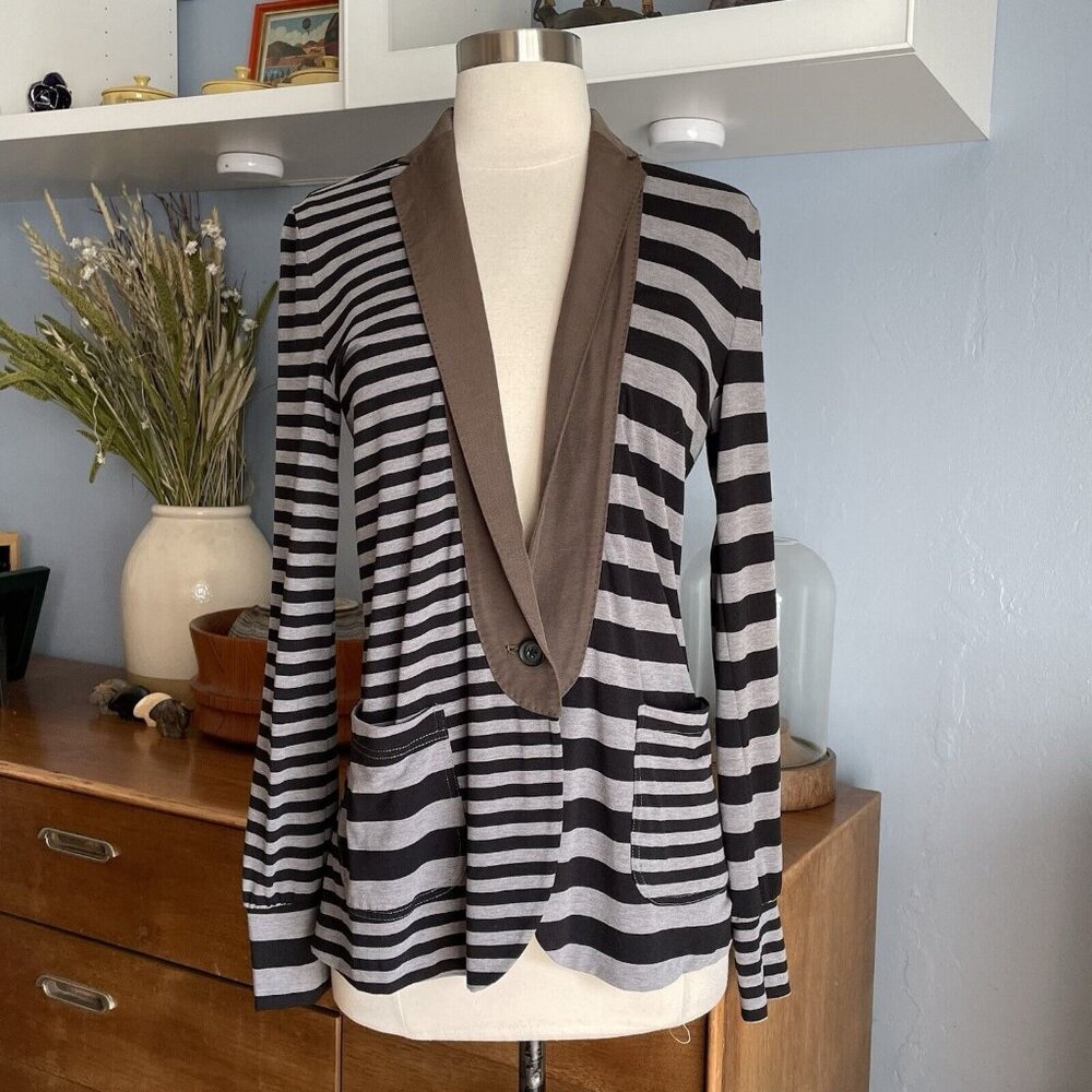 Kolor Incorporated Japan Striped Blazer Jacket Lightweight Knit Size 2